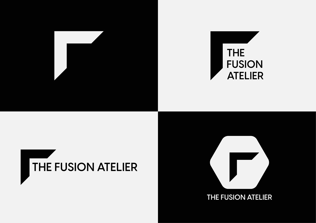 brand identity F logo Graphic chef graphic design  interior design  interior logo logo Logo Design minimal logo Minimalism