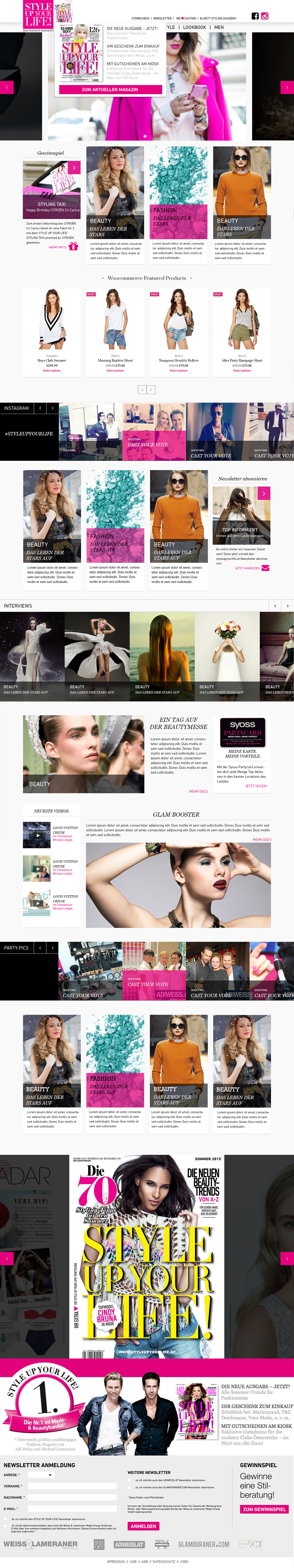 Screendesign fashion news beauty news