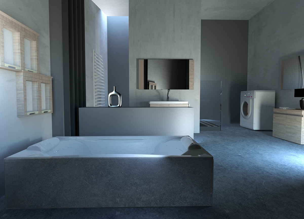 Render 3D bathroom Interior visualization home room 3d3dsmax graphic