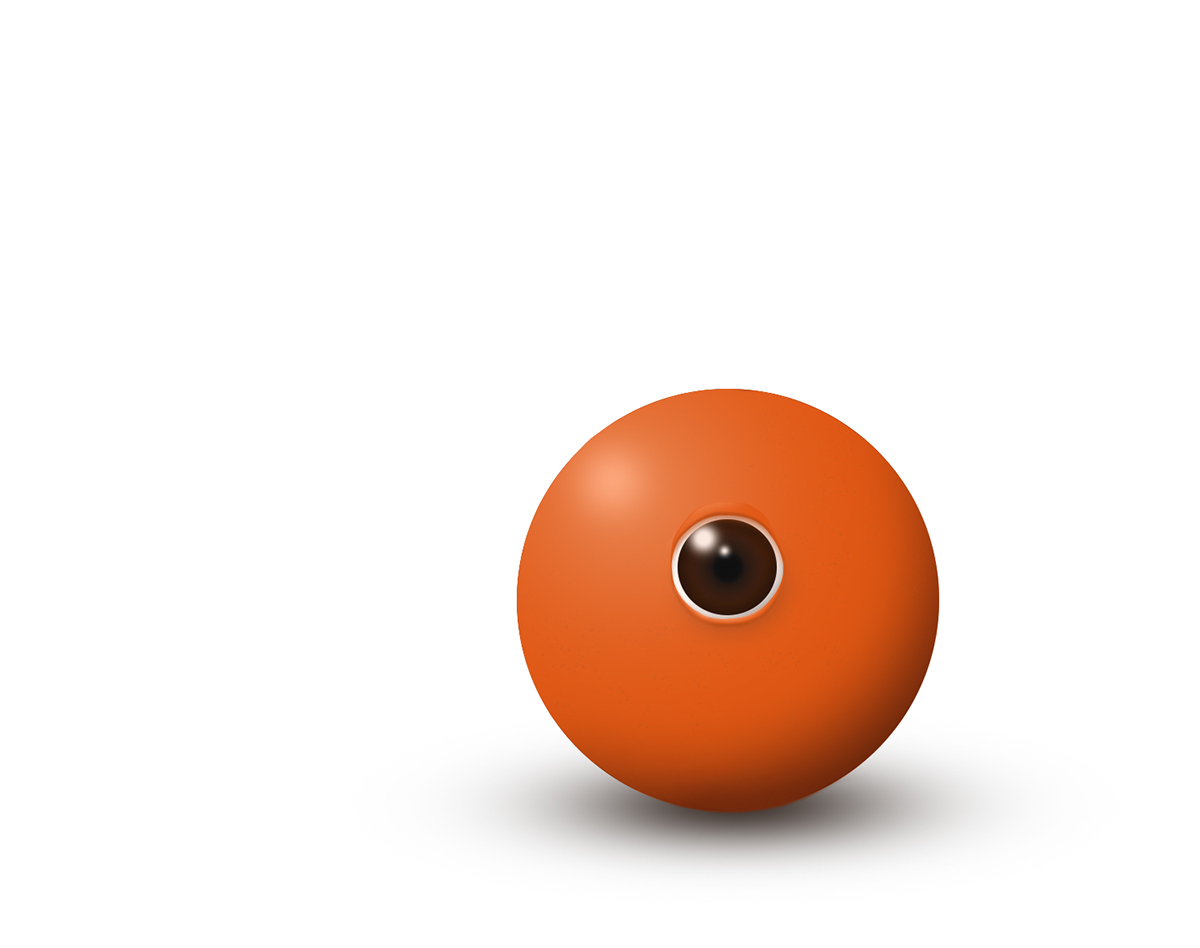 creature orange alien ball eye photoshop