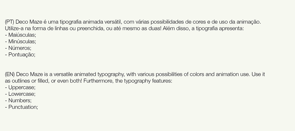 Adobe Portfolio type motion animated typography graphic deco maze