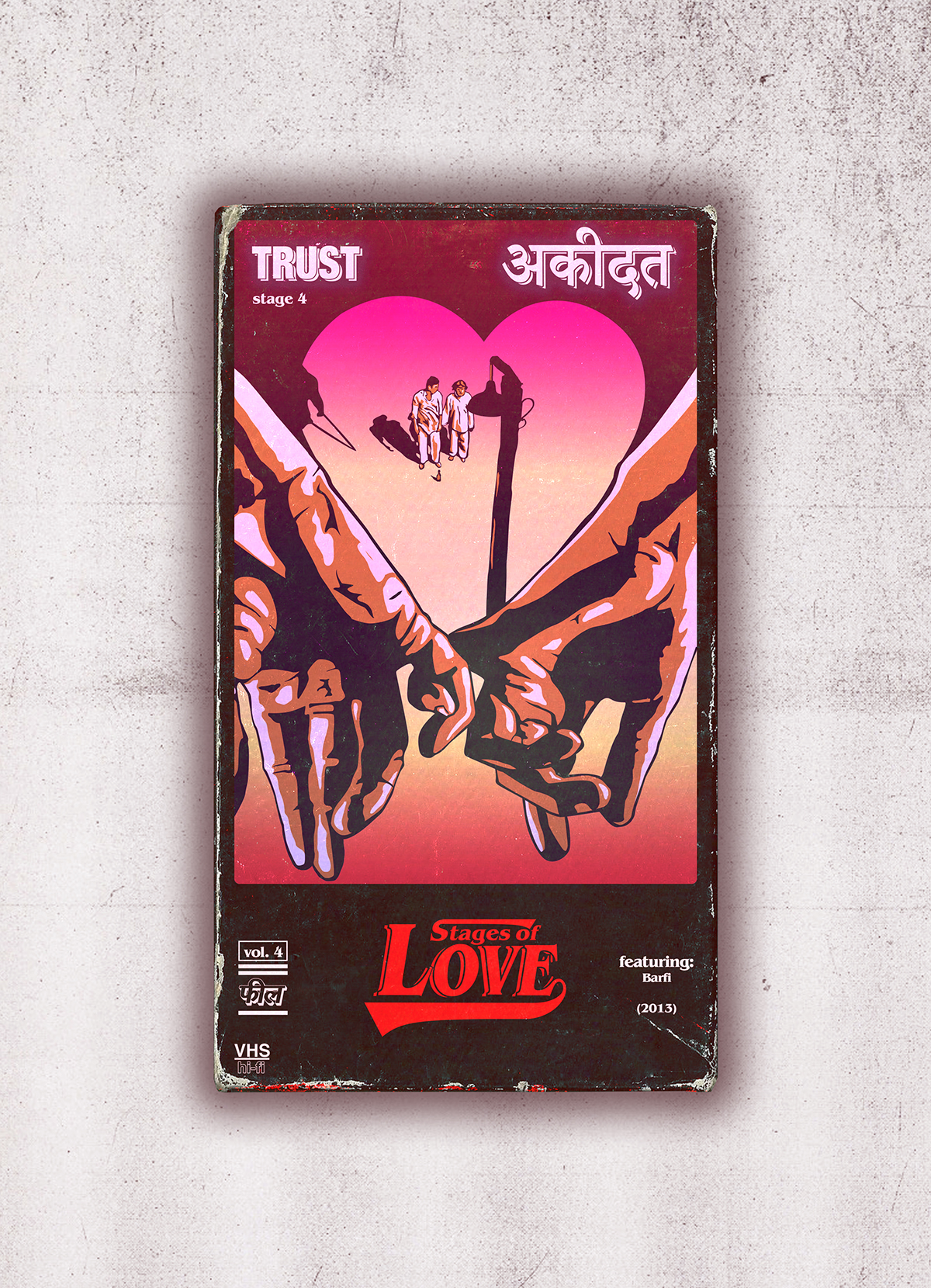 vhs 80s Bollywood stages Love ILLUSTRATION  inking pyaar Saksham  valentine