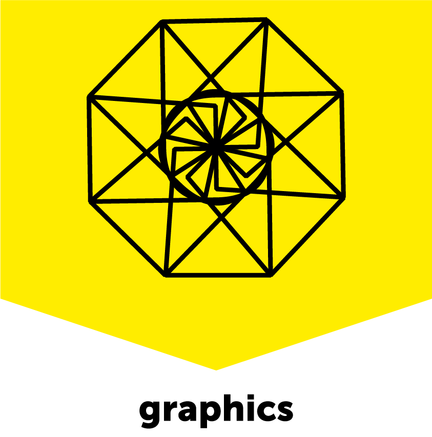Pack origami  Octagon geometry gif combinatory design yellow Mockup Icon flat