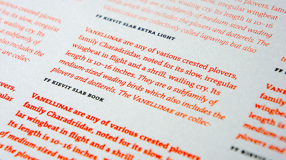 ff FontFont font Typeface type kievit Mike Abbink Bold Monday  poster Corporate Design Proof styleguide specimen