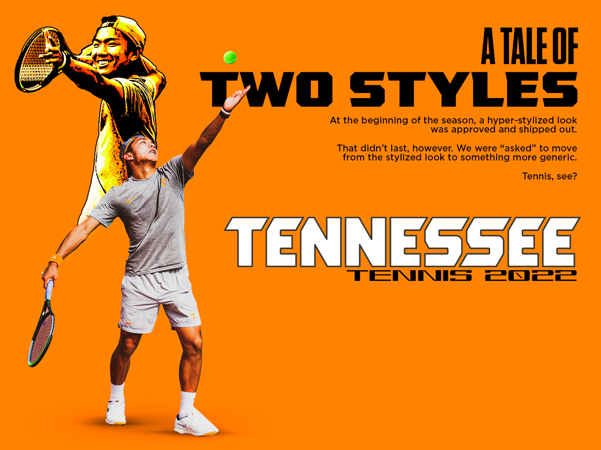 college College Tennis graphic design  mens tennis NCAA SMSports Sports Design Tennessee tennis volunteers