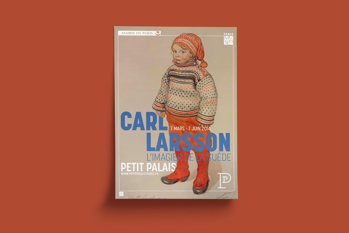 Adobe Portfolio affiche poster musée museum exposition Exhibition  petit palais Carl Larsson imagerie esquisse