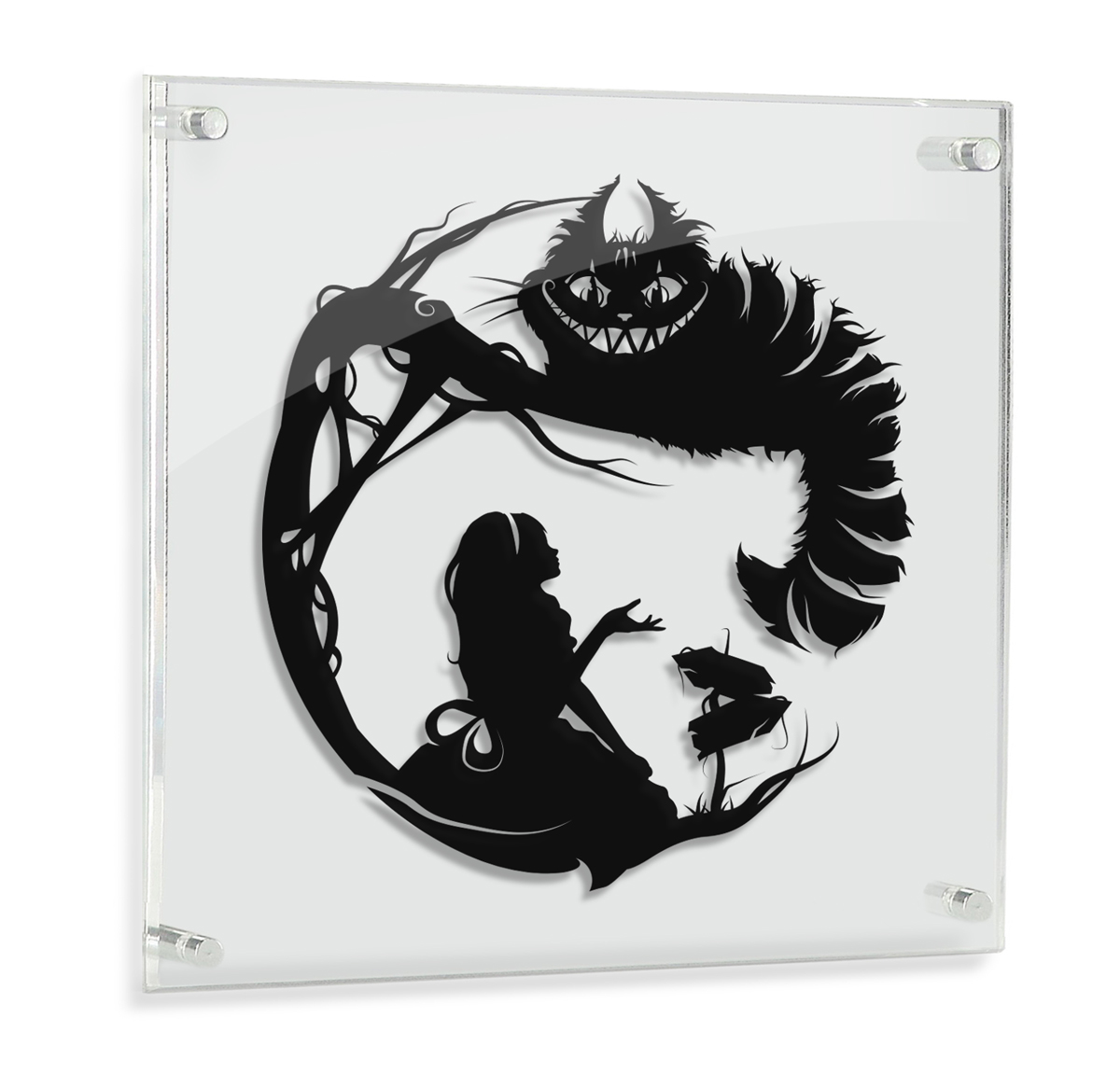AW10-J Hand Cut Wooden Alice in Wonderland Cheshire Cat Magnet 