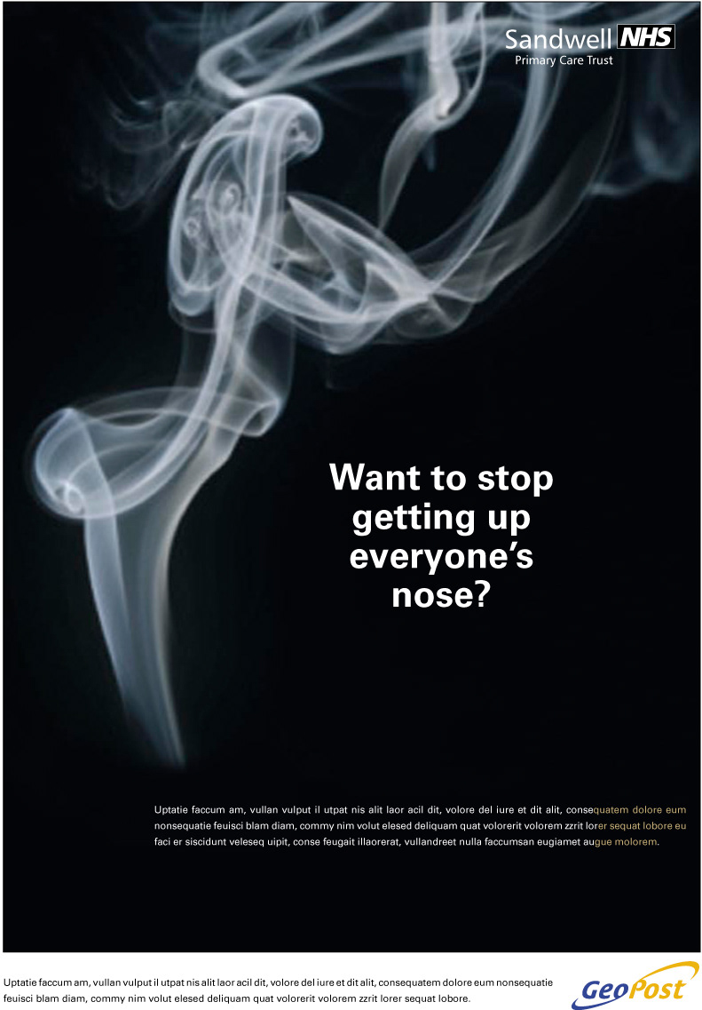 smoking Health Anti-smoking NHS posters public health informaton