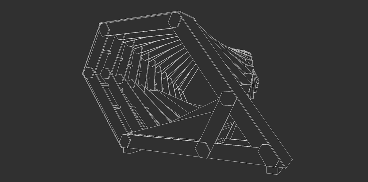 caja juguetes juego niños Pabellón construccion modulo diseño parametrico tunel tunnel module parametric construction pavillion ARQU3811