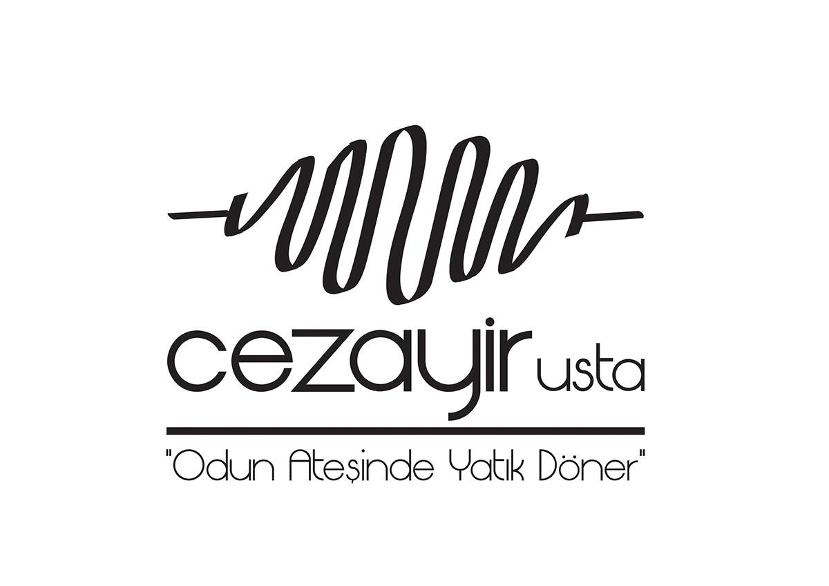 logo branding  stationary Cezayir Usta  Food  kebab doner