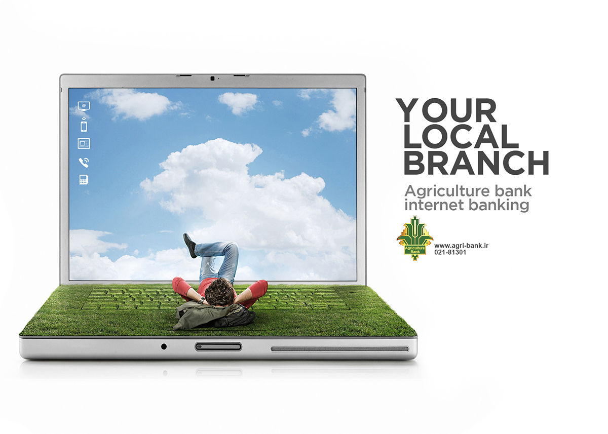 Advertising  billboard e-banking Art Director graphic design 