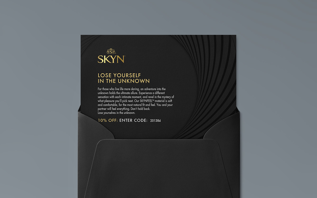 Skyn condoms Packaging mystery black variety Pleasures unknown Website invite