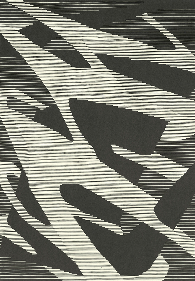 linocut graphic design  printmaking chisel black-white woodcut digital analog lines deconstruction