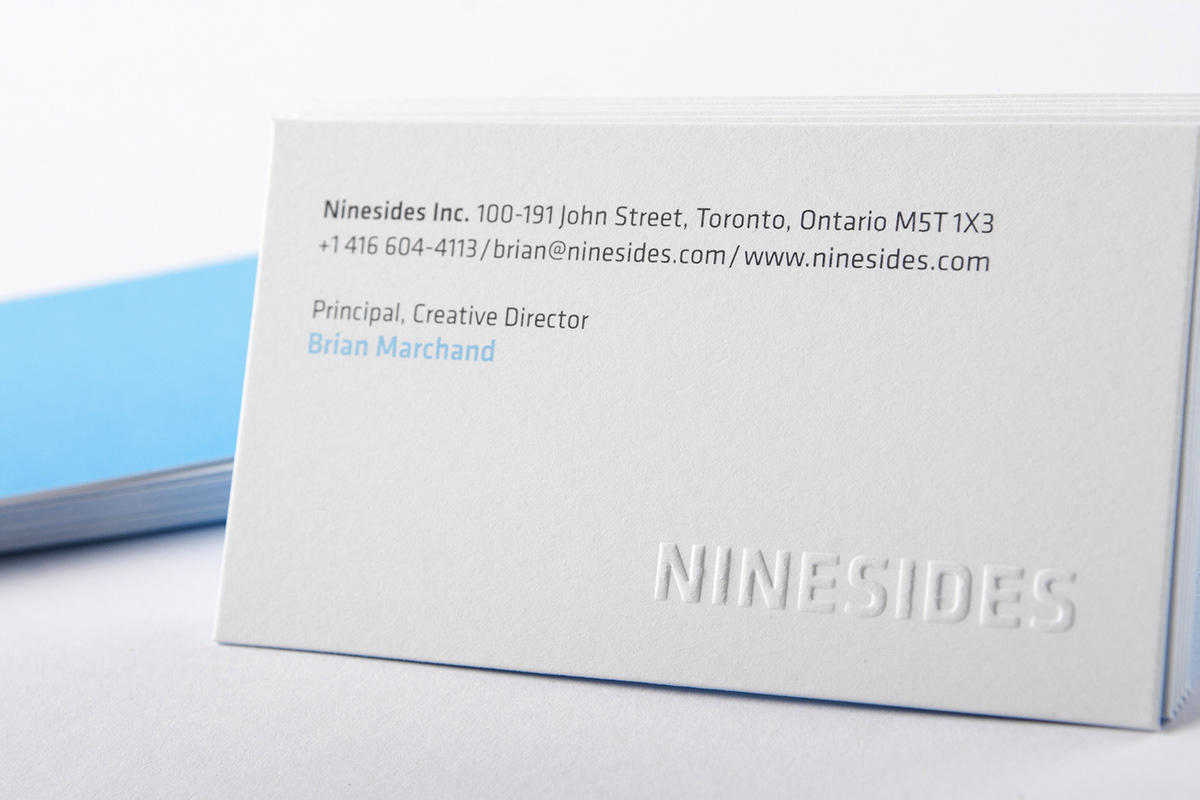 identity embossing business card