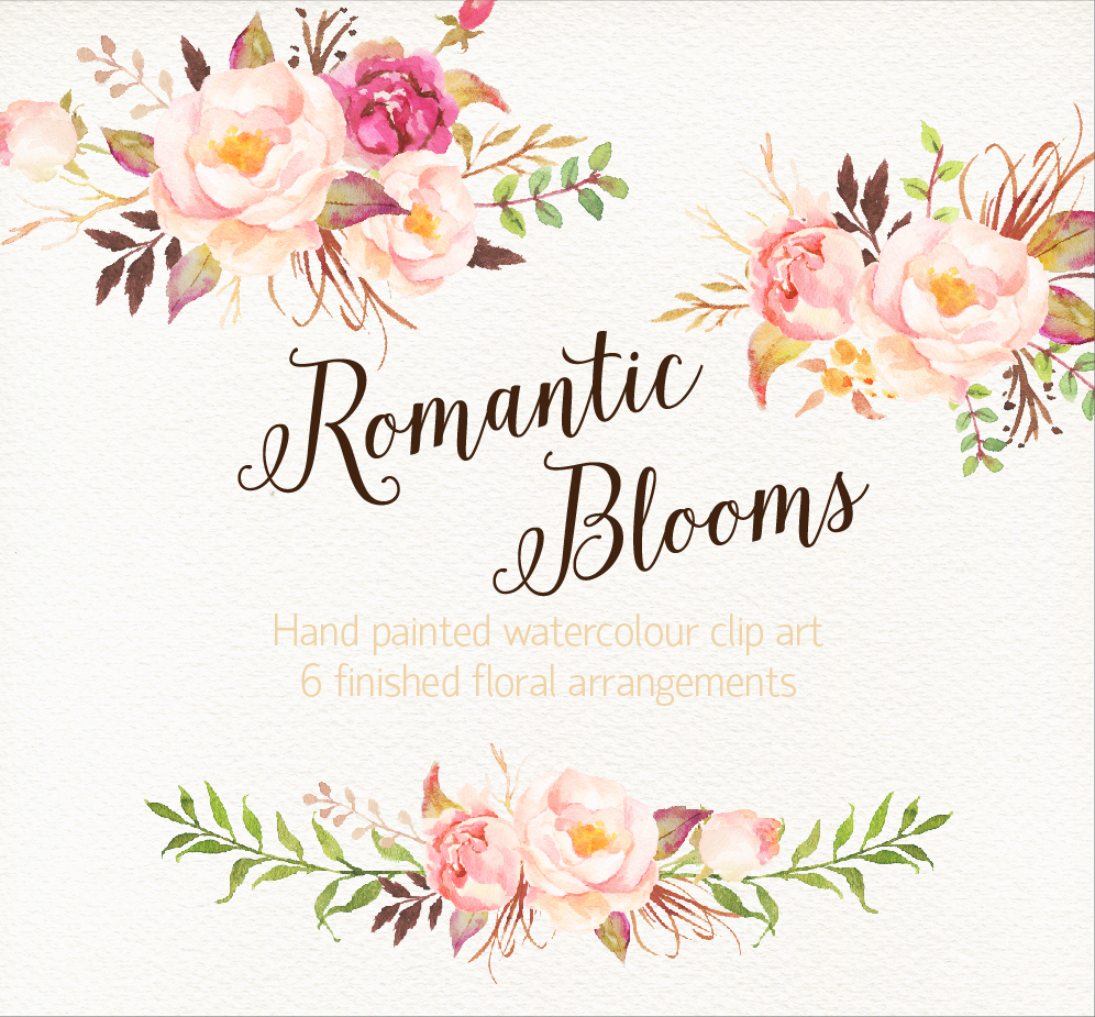art painting watercolour leaves floral design elements Collection botanical flowers  hand drawn watercolor bouquet Painted rose