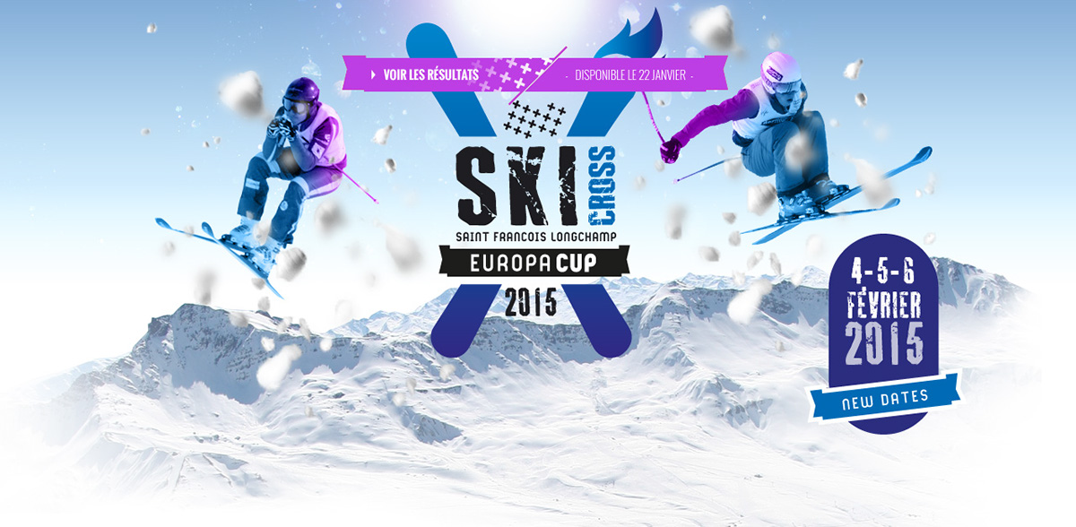 europa cup Skicross Saint Francois Longchamp Ski neige Competition Vitesse médaille snow