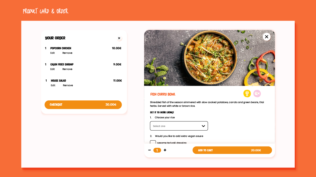 Website Web Design  UI user interface landing page restaurant Food  colorful branding  landingpage