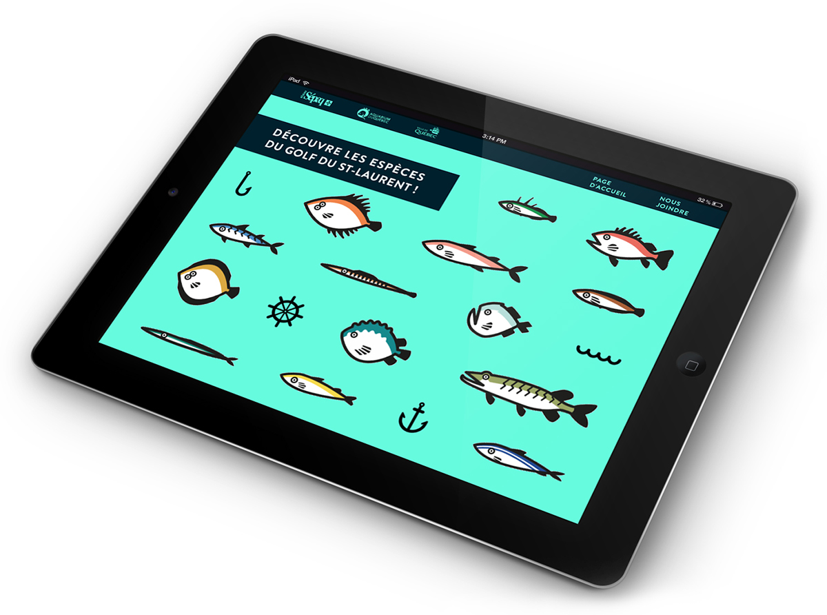 fish iPad application pictogrammes learning kids Serie play vector logo aquarium minimalist flat design app icons