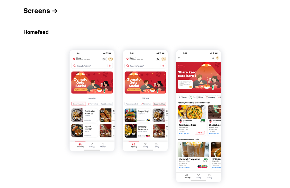 zomato UI/UX user experience Case Study creative problem solving design storytelling   design thinking research branding 