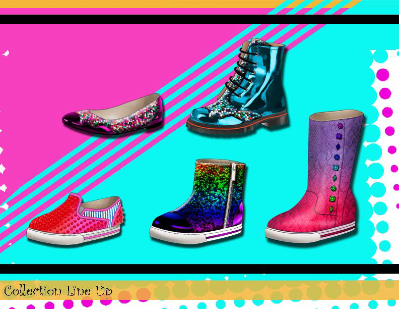 footwear design kids Candy shoes colors Fun