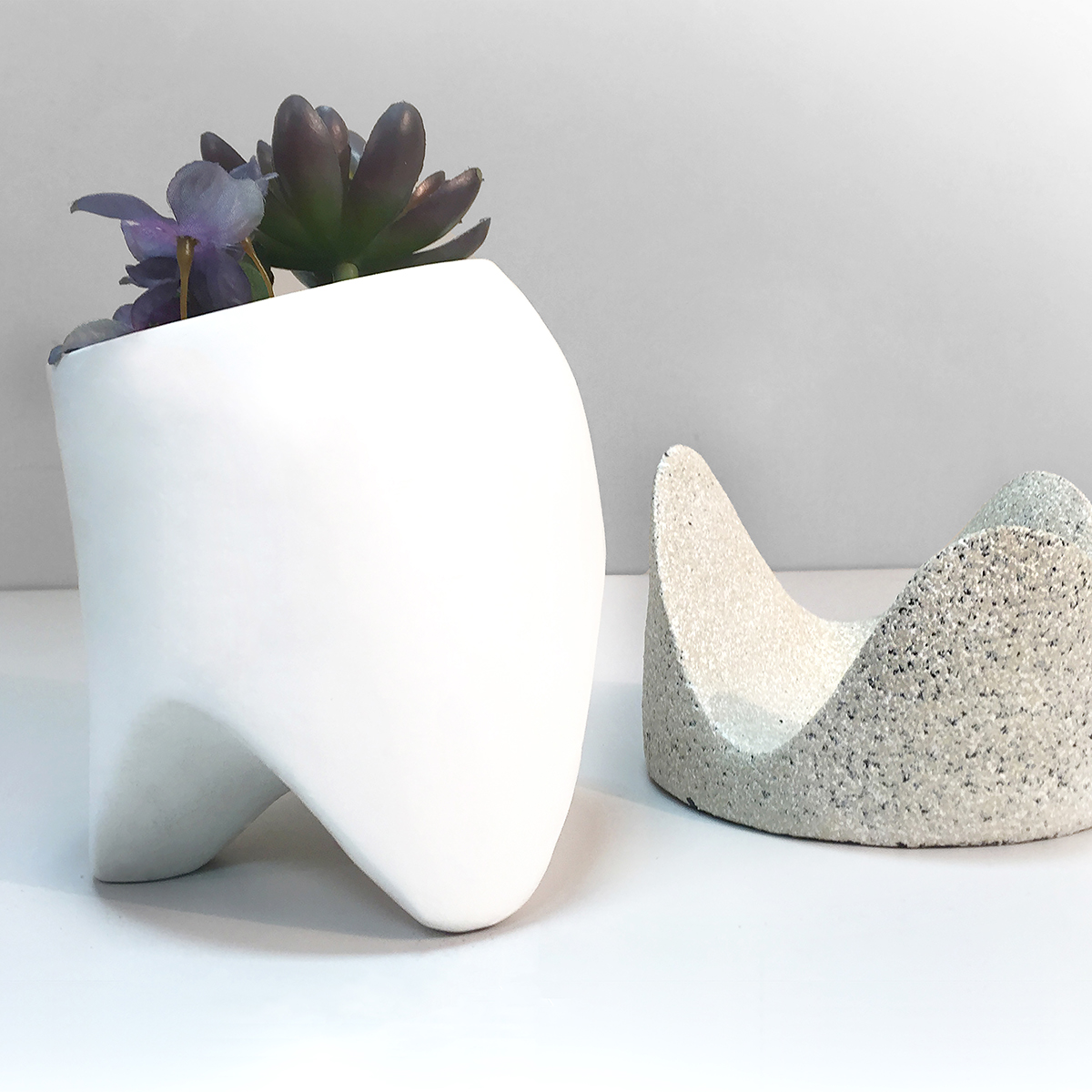 Planter separable ceramic mobility Sustainability ergonomic Flexibility eco Plant pot