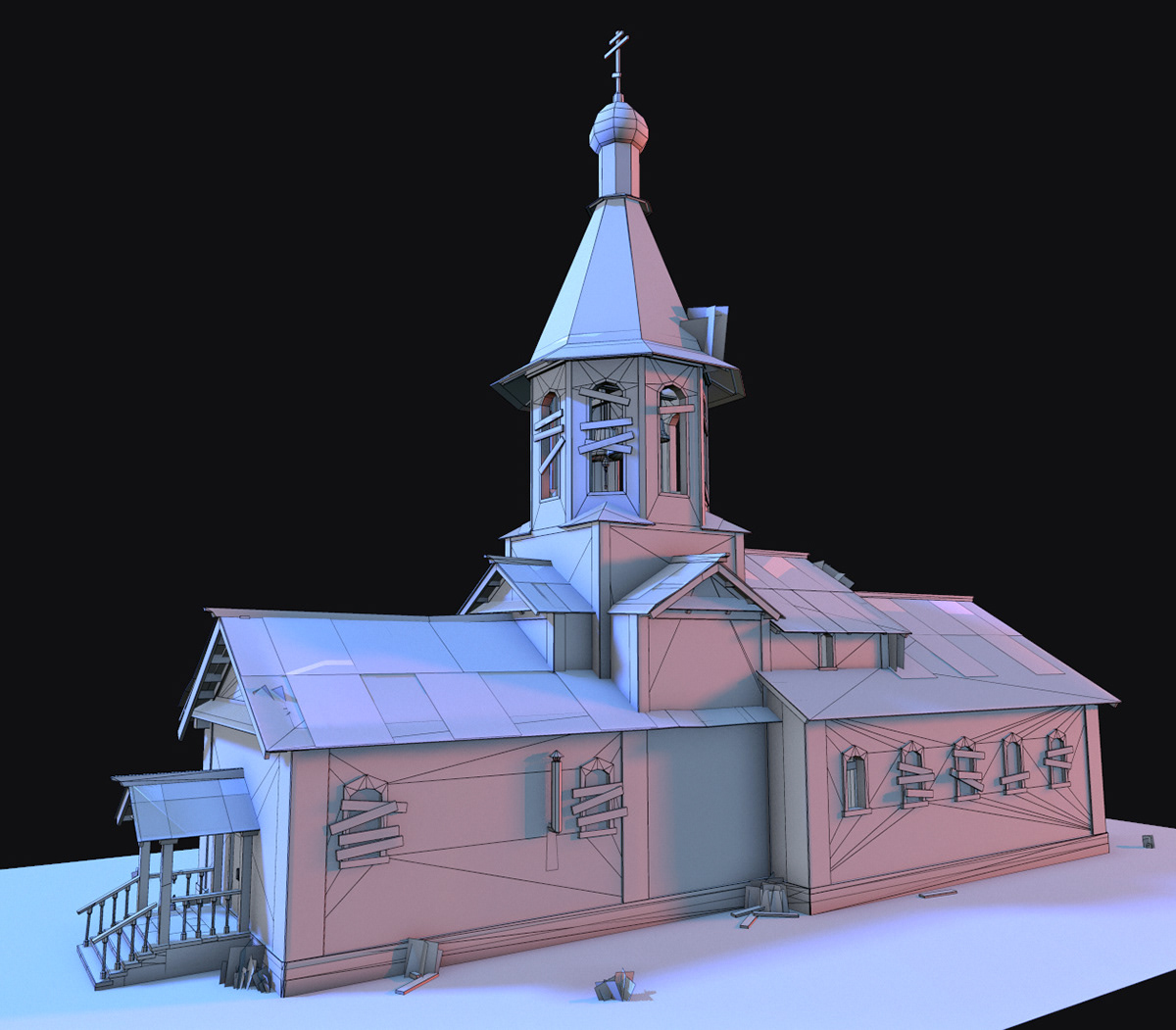 3D church postapocalypse