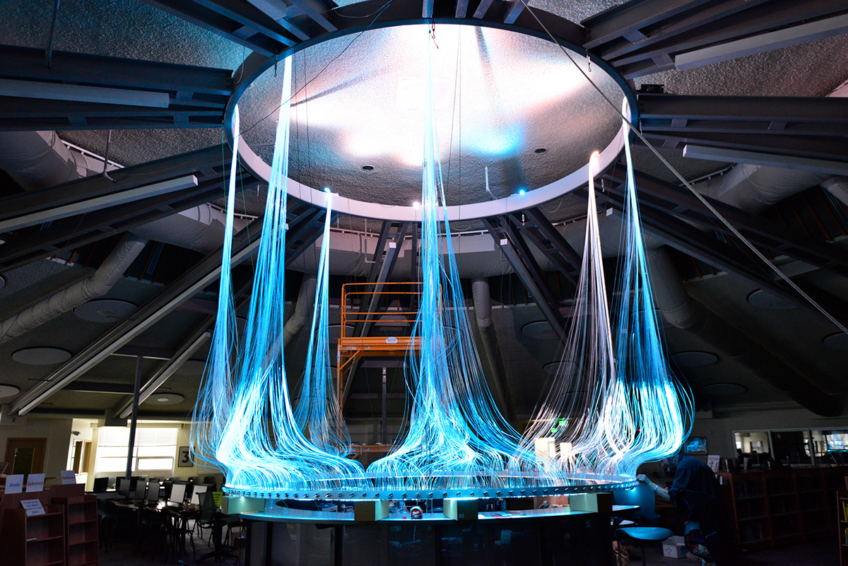 Adobe Portfolio Optical Fiber osman akan sculpture public art light art Alaska Percent for Art