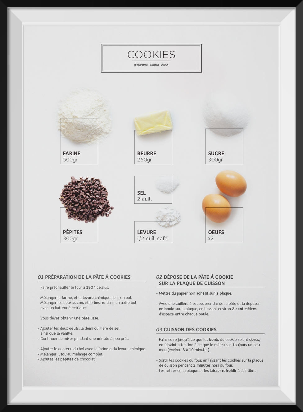 data design  Cook  cookies  recette  cuisine  print school Project Data