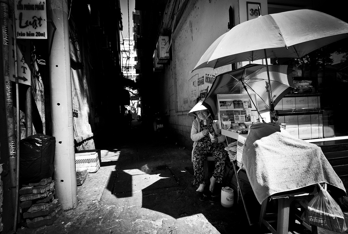Travel vietnam ho chi minh places people Street black and white indochine