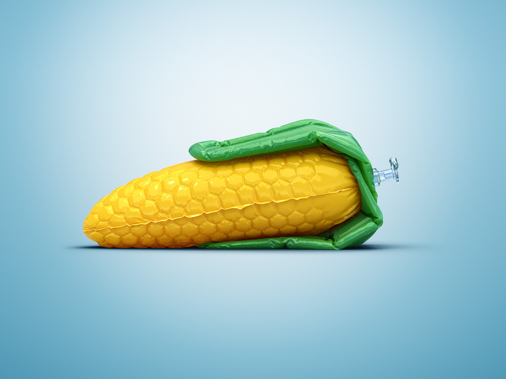 Flaeck vegetables inflatable 3D CGI