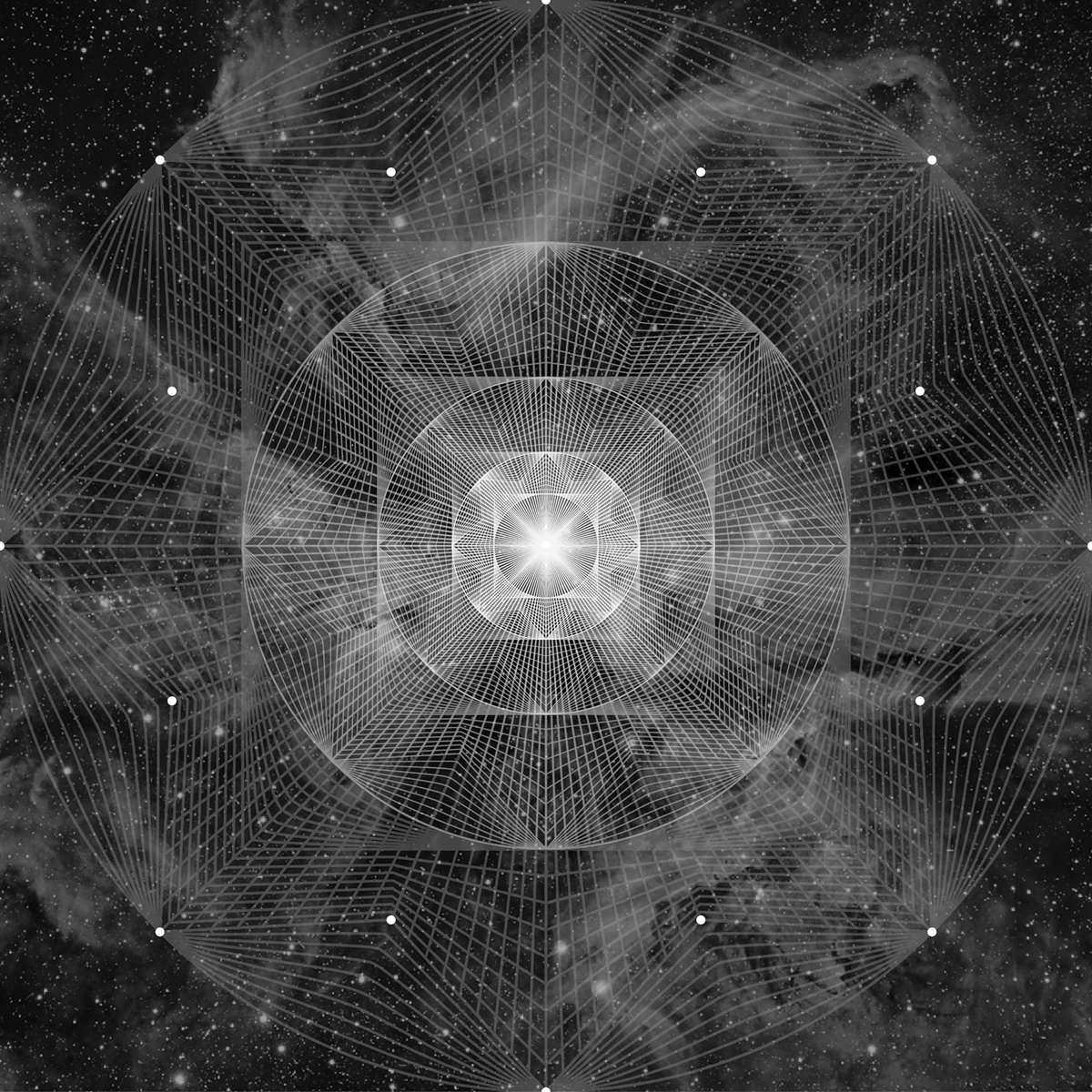 la citta ideale Eight point star universe spirituality infinity Eternity supernova Planets systems galaxies logo
