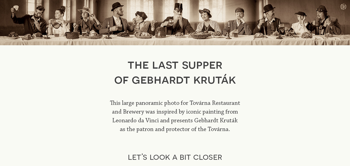 large format print photo sepia Gebhardt tovarna slany Czech brewery restaurant beer Food  drink people supper