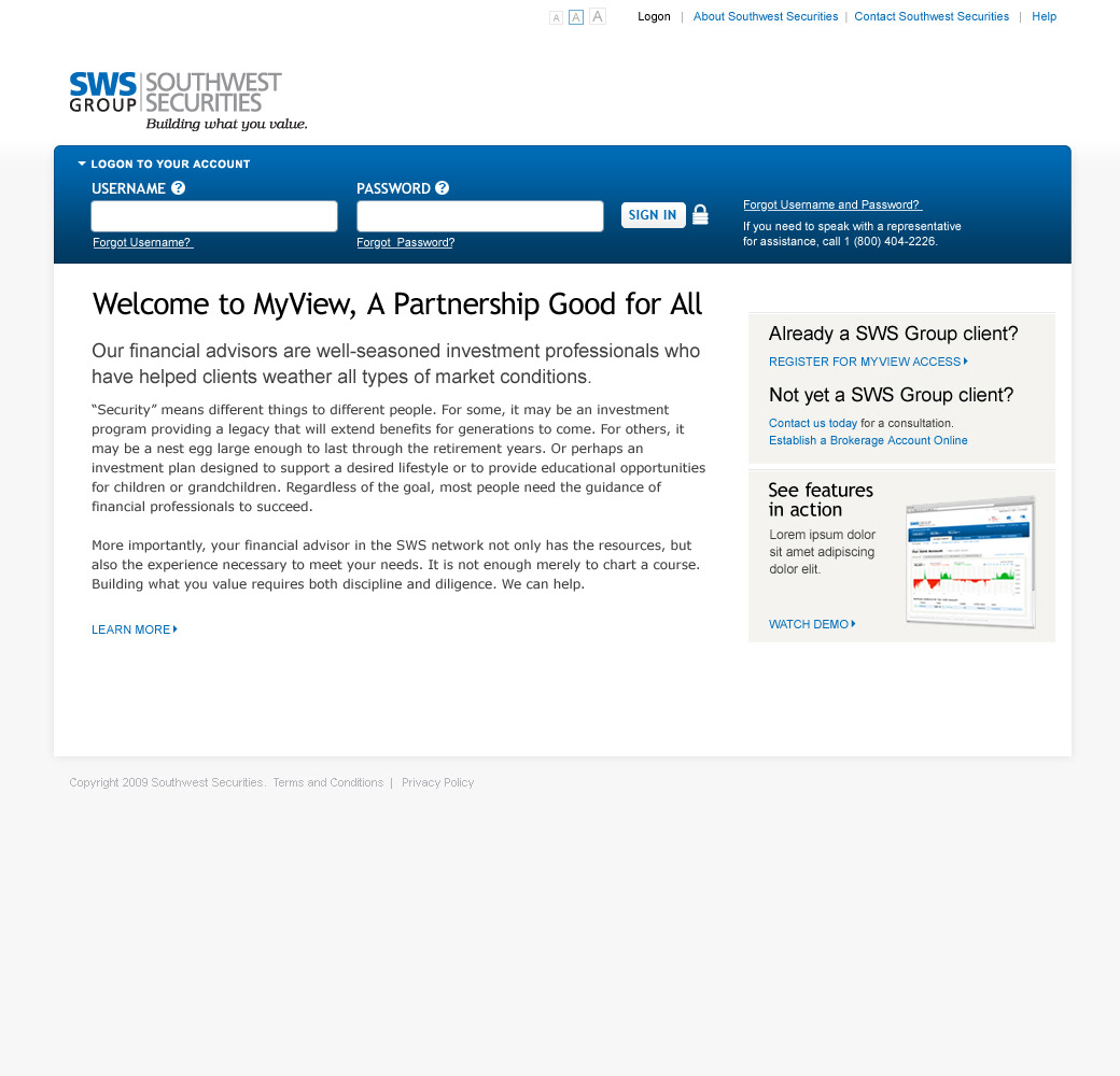 app Web digital southwest Securities financial Ecommerce