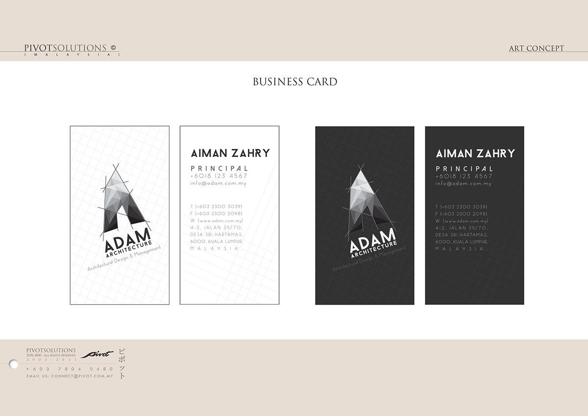 business card Corporate folder Company Branding