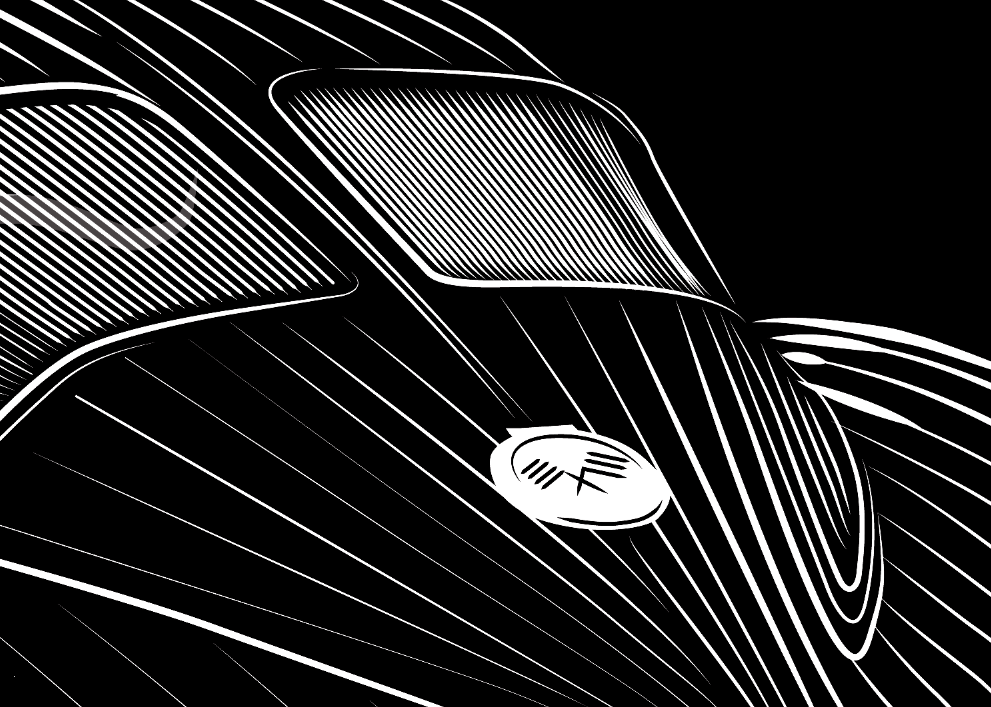 corvette car art illustration 1963