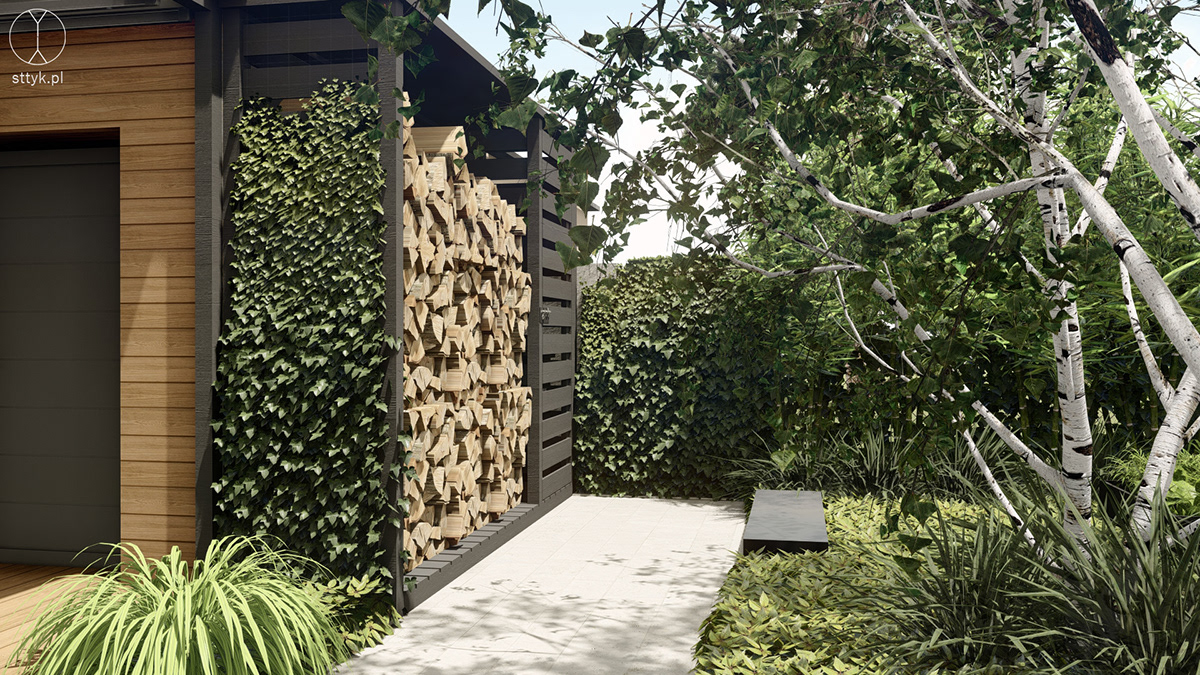 architekt krajobrazu bambusy w ogrodzie exterior design ogród nowoczesny palenisko w ogrodzie pracownia sttyk projekt ogrodu projektowanie ogrodów trawy w ogrodzie Trójmiasto