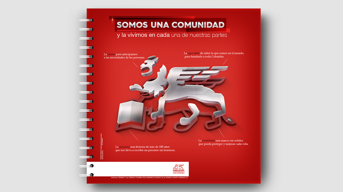 book Cuaderno generali red Montaje insertos ASEGURADORA photoshop Illustrator
