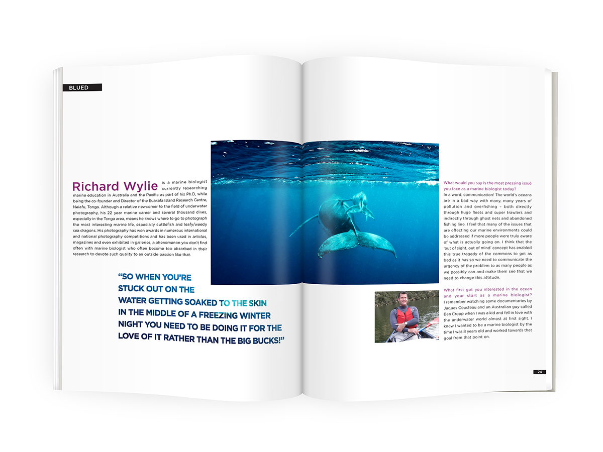 Adobe Portfolio magazine publication Layout Design marine science