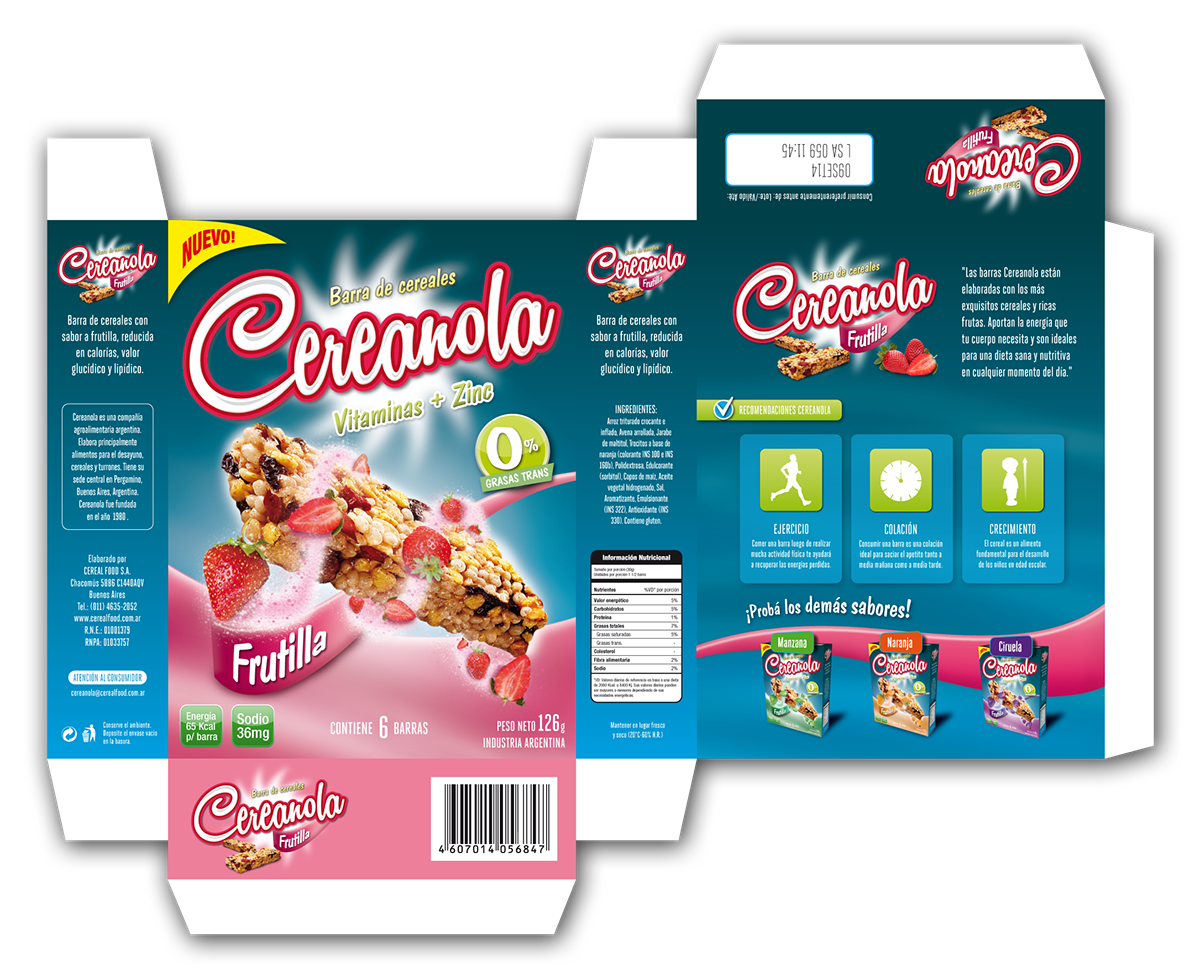 graphic design Packaging cereanola Cereal