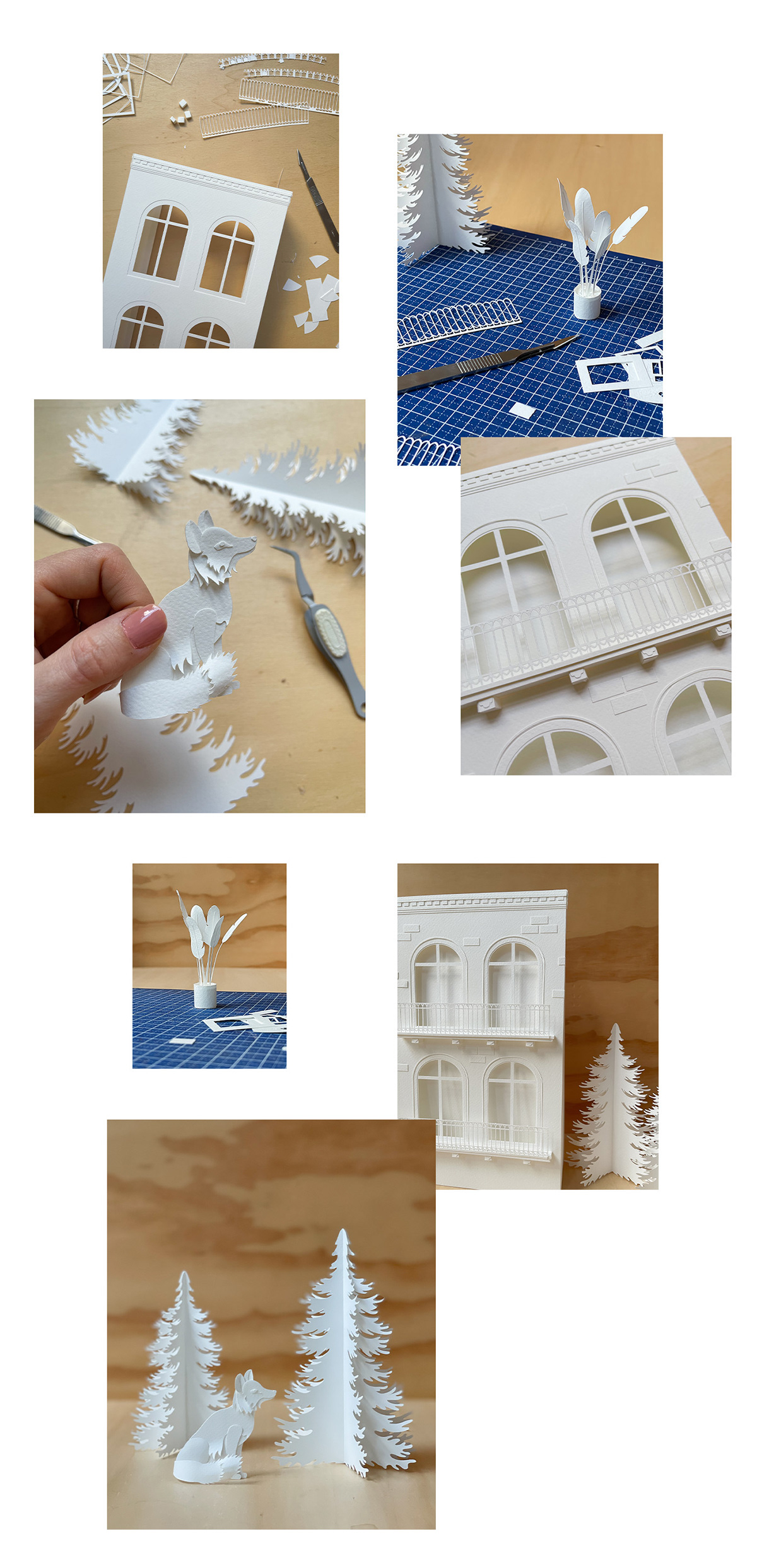 3d motion Christmas crafts   Digital Art  Film   Holiday paper paperart papercraft set design 