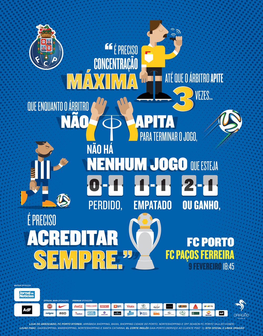 FC porto kinetic flat design Nike player referee vector adidas brazuca football soccer commercial Portugal league