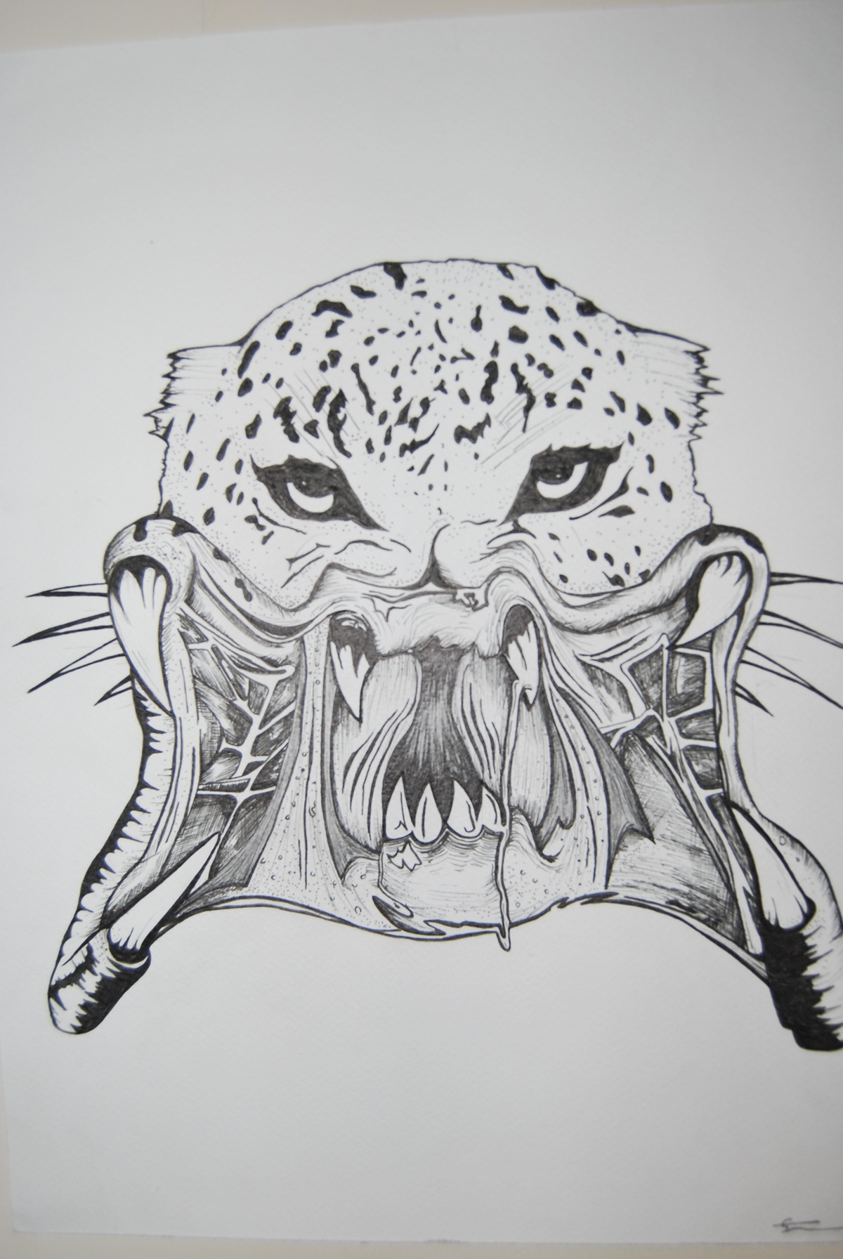 skull predator eye aztec