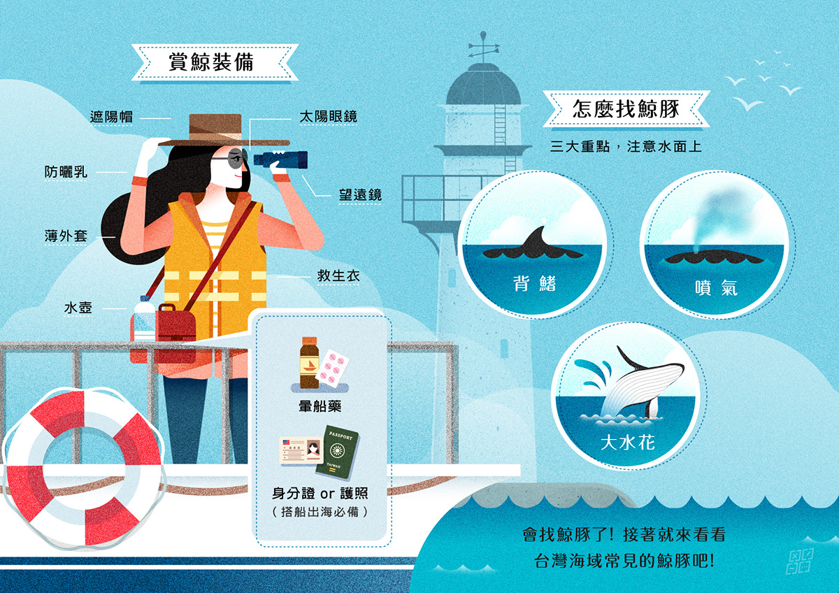 infographic ILLUSTRATION  Whale tours friendly dolphin environment taiwan Ocean sea
