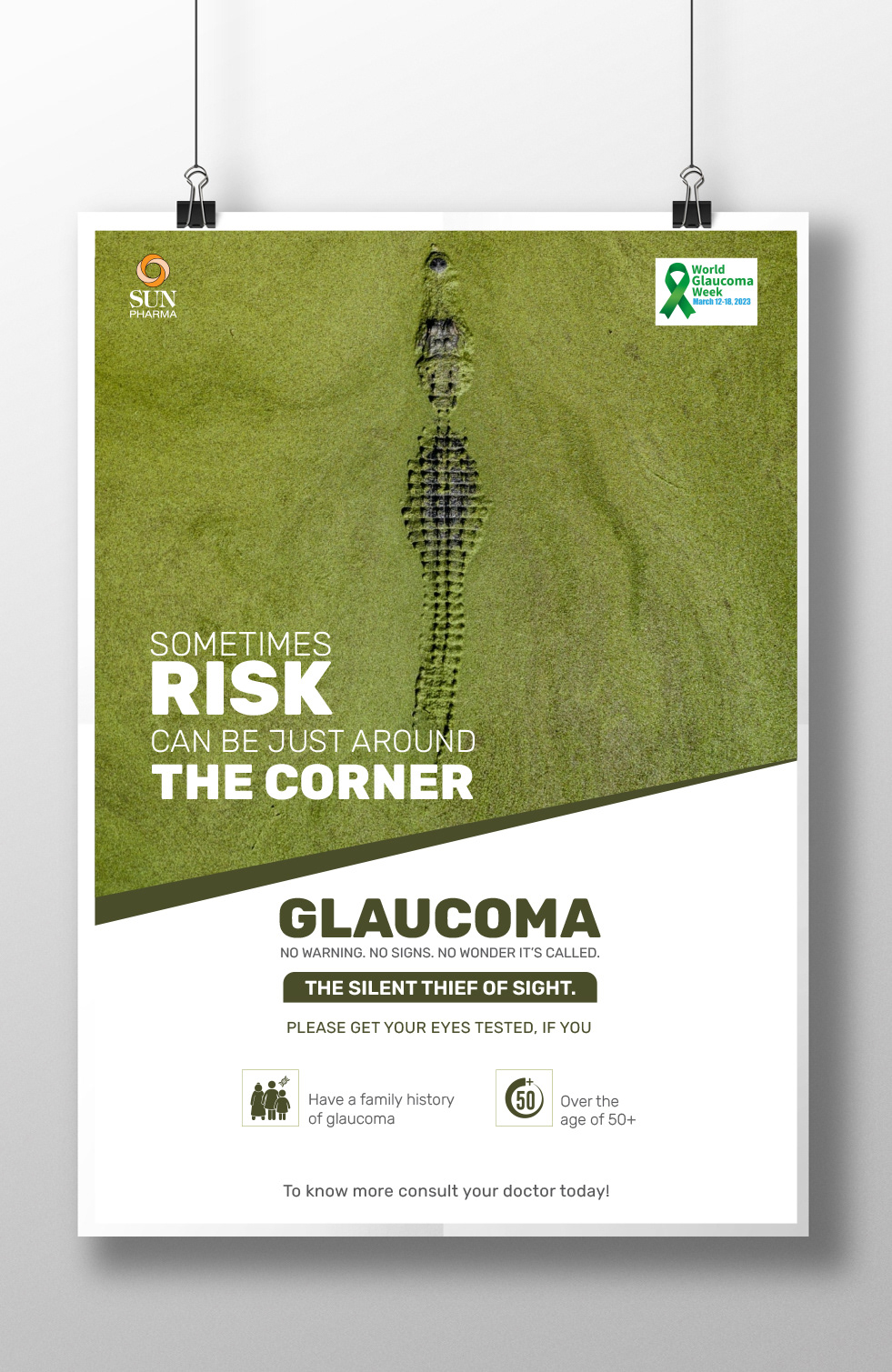 Advertising Campaign brandcampaign designer Glaucoma glaucomaawareness marketing   Pharmacampaign Pharmawork