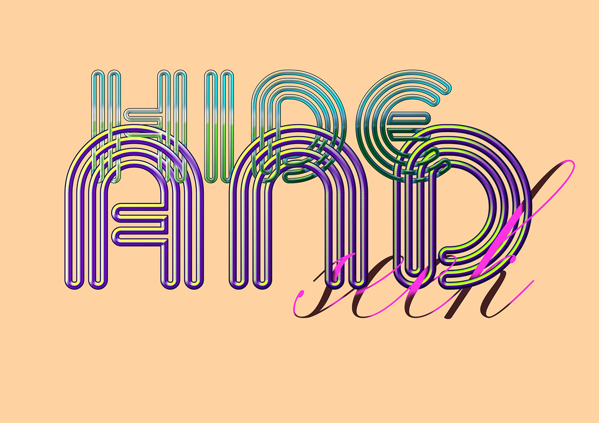 lettering interlaced typography  