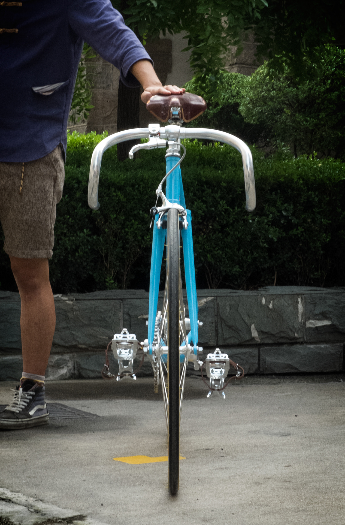 Factory Five Bicycle pearl blue bespoke Custom lugged shanghai china fixed gear fixie Bike