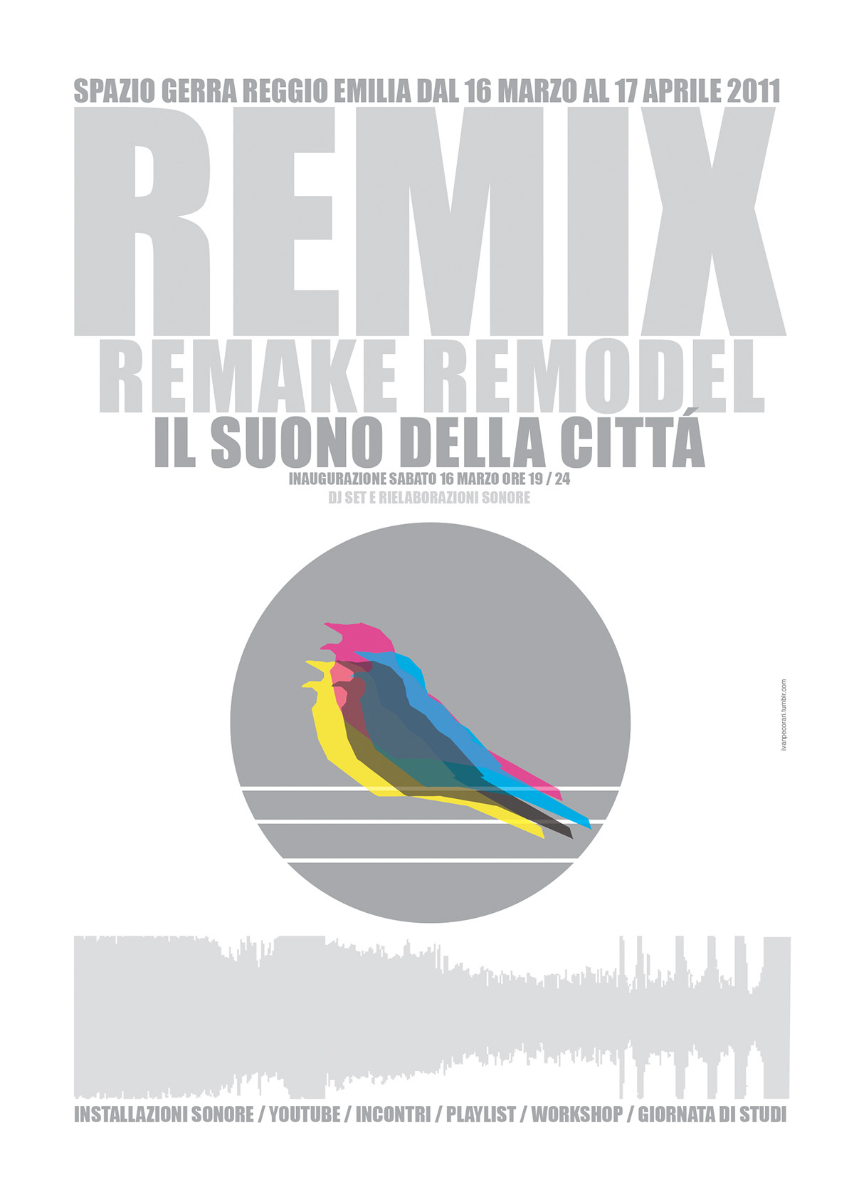 ehxibition design  Interaction Design soundscape  remix ivan pecorari  reggio emilia creative  installation
