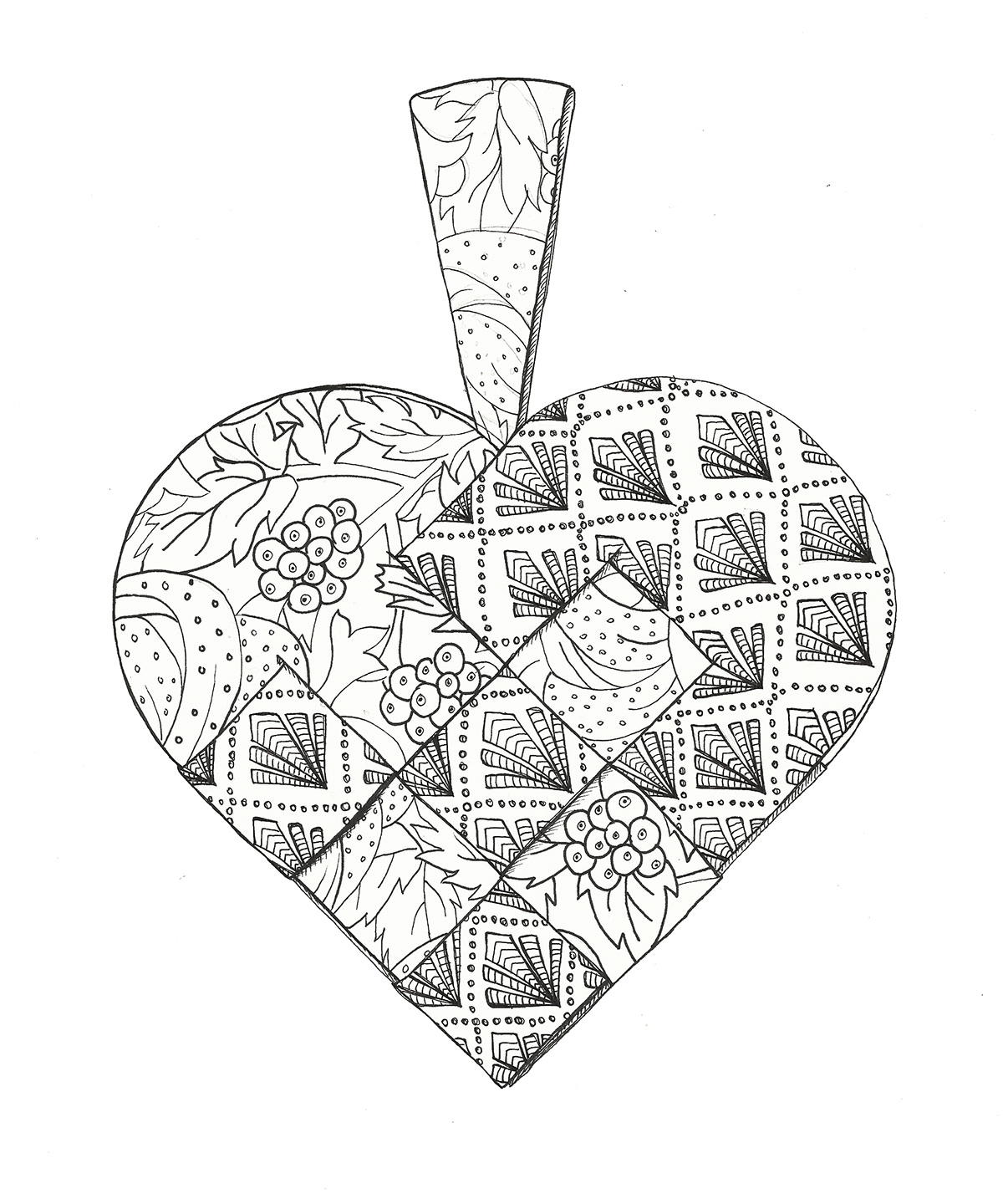 heart ornament pattern ink pen micron product