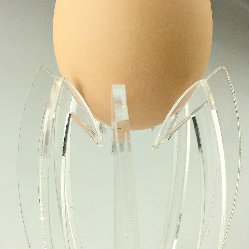 egg cup product laser cut Lasercut cutter acrylic transparent Sharp holder