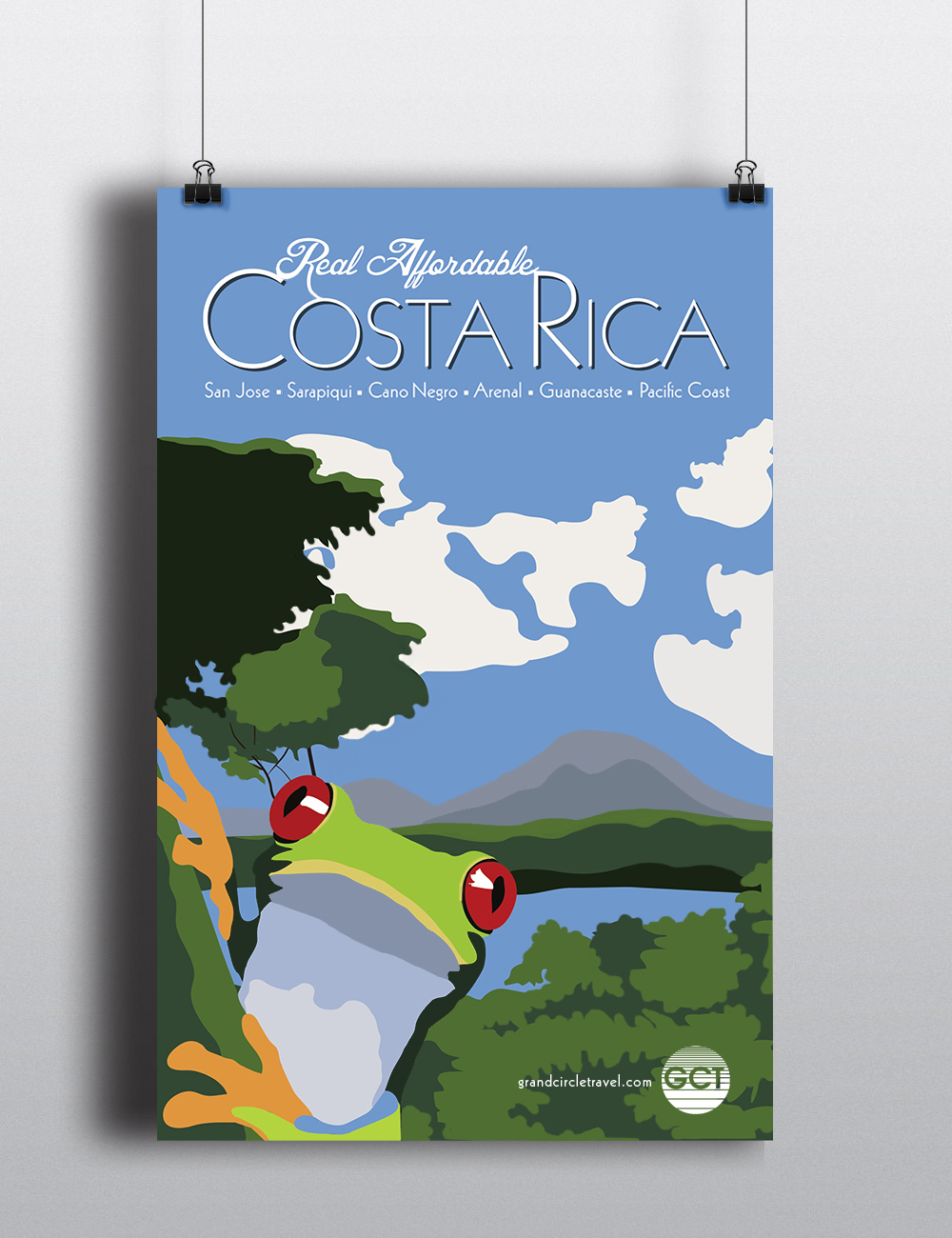 Grand circle travel Costa Rica vintage poster travel poster
